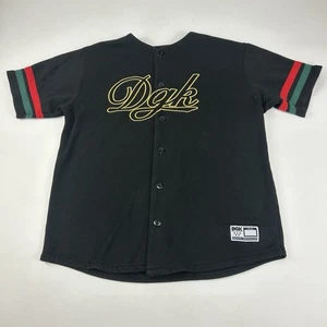 Camiseta de béisbol DGK Damn Ghetto para niños gruesa mezcla de algodón negra talla mediana - Imagen 1 de 11