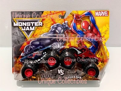 Monster Jam Marvel Venom vs The Amazing Spider-Man Series 4 Monster Trucks New - Image 1 of 2