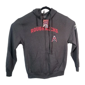 XFL Houston Roughnecks Medium Long Sleeve Full Zip Hoodie Gray/Red - Picture 1 of 6