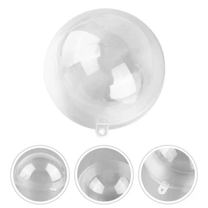 5 Stück Weihnachtsdeko Transparent Kugel Weihnachten Hängekugel (10 cm) - Bild 1 von 12