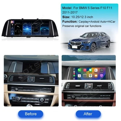 Ultra Narrow 10.25 inch 1920 * 720 Car Radio for BMW 5 Series F10 F11 2011-2017 - Image 1 of 4