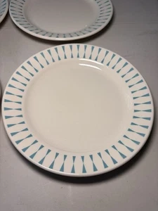 Homer Laughlin Vintage 9" Teller Restaurant Geschirr bestes Porzellan blau weiß - Bild 1 von 6