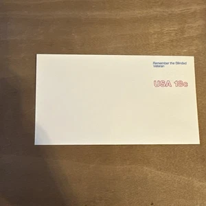 USA United States Remember the Blinded Veteran Embossed Envelope 18c Cover #U600 - Picture 1 of 2