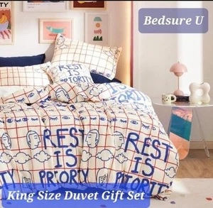 King Bed Duvet Cover Set Bedsure U Series Maximalist Teen Statement Bedding - Picture 1 of 8