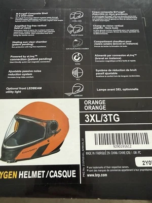 Skidoo 氧气头盔 橙色 9290191612 全新 免运费 — 第 1/3 张图片