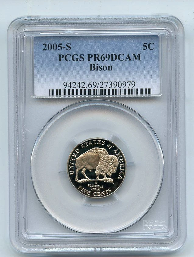 2005 S 5C Bison Jefferson Nickel PCGS PR69DCAM - Image 1 of 1