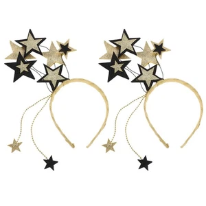  2pcs Sequin Headband: Glitter Five Pointed Star Headband - Girls Holiday - Picture 1 of 12