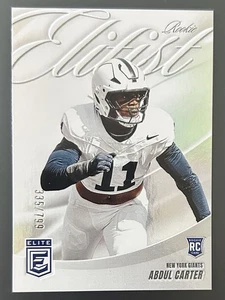 2025 Donruss Elite Rookie Elitist Abdul Carter #d /799 NY Giants - Picture 1 of 2