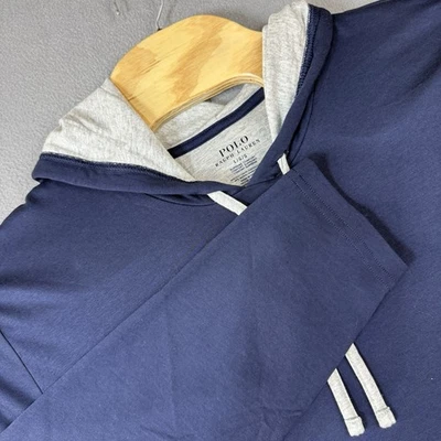 Polo Ralph Lauren Sudadera con Capucha Hombres L Azul Supreme Comort Jersey Tejido Pullover Rojo Poni Foto 1 de 4