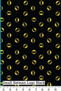 Batman Logo Stoff - DC Comics Stoff 110cm breit 100% Baumwolle 19x112cm - Bild 1 von 1