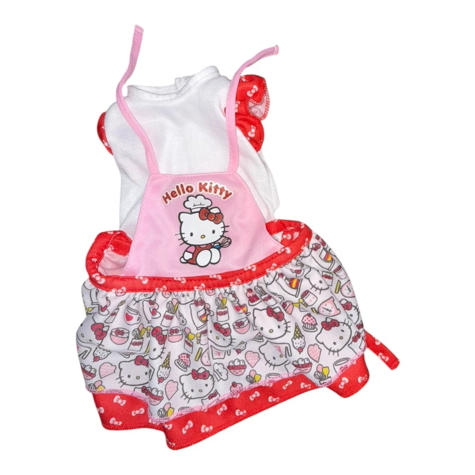 "Traje de muñeca My Life As Hello Kitty - conjunto de vestido y camisa delantal para muñecas de 18""" Foto 1 de 4