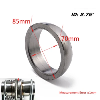 Junta de escape de grarafito de 2,75" para silenciadores y puntas de escape tubo descendente universal Foto 1 de 4