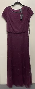 Adrianna Papell kurzärmeliges Damen-Bluse mit Perlenkleid GRÖSSE 6 - Bild 1 von 4
