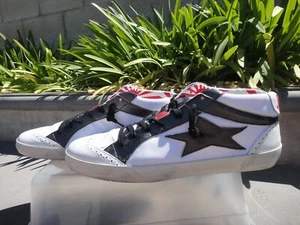 Ishikawa Japan, Distress White Graphite Sneaker, Leder/Canvas Italy Herren EUR44 - Bild 1 von 11