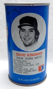Dave Kingman New York Mets 1977 RC Cola Royal Crown MLB Can - Picture 1 of 5