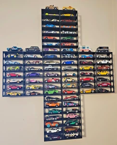 Paquete de 5 14 estantes de exhibición de fósforos Hot Wheels 1:64 montaje en pared para automóvil almacenamiento de juguetes - Imagen 1 de 7
