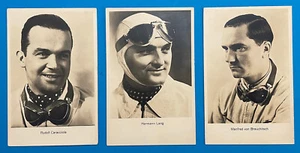 3 Photo Postcard RPPC Rudolf Caracciola / Hermann Lang / Manfred Von Brauchitsch - Picture 1 of 7
