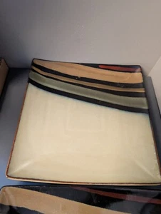 Sango Avanti Black Serving Platter (3) 4721 Square Stoneware 11 Inches - Picture 1 of 13