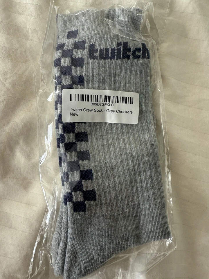Calcetines grises a cuadros Twitch Foto 1 de 1