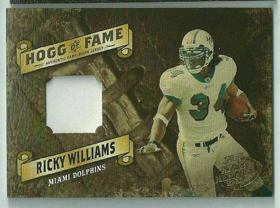 2003 Playoff Hogg Heaven Ricky Williams Hogg of Fame Dolphins Jersey #13/25 HF14 - Image 1 of 1