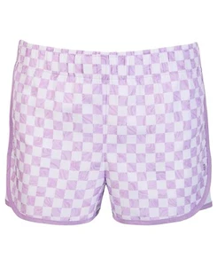 ID Ideology Checkerboard Shorts Big Girls XL Crocus Petal Elastic Waist Pull On - Picture 1 of 18