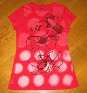 T-shirt maglietta DISNEY PARKS rosso/nero SPARKLE/Vellutata MINNIE MOUSE donna M (etichetta=L) - Foto 1 di 3