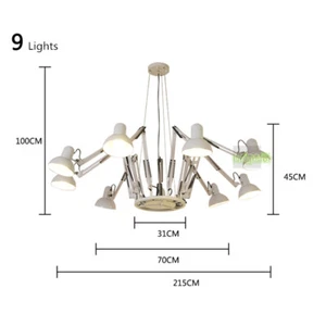 Modern Spider Chandelier Lighting Ceiling Lamp Pendant Light Fixtures Restaurant - Picture 1 of 12