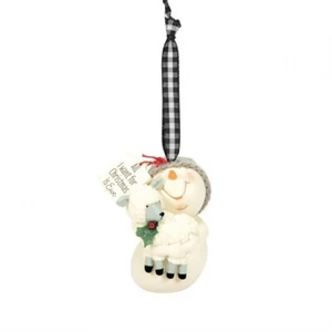 Piñones de nieve Dept 56 TODO LO QUE QUIERO PARA NAVIDAD ES OVEJA Adorno de piñón de nieve 6014220 - Imagen 1 de 4