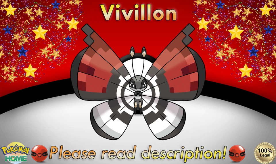 ✨Vivillon Poké Ball Pattern EVENT 6IV✨Pokémon Scarlet Violet HOME (💯Legal) - Image 1 of 1