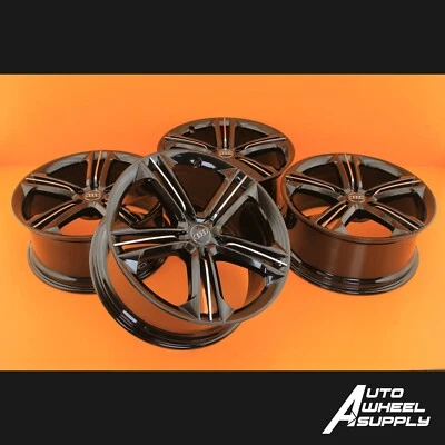 Audi S8 A8 2013-2018 negro 21" pulgadas original OEM juego de 4 llantas 4HO601025BM Foto 1 de 4