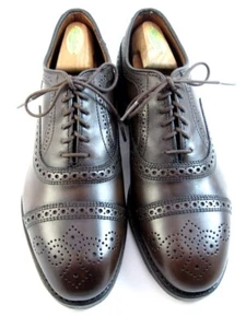NUOVO Allen Edmonds "STRAND" Oxford in pelle con punta a cappuccio 7 EEE Espresso USA (478N) - Foto 1 di 13