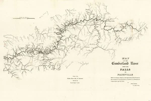 1834 Map of the Cumberland River Tennessee - Bild 1 von 5