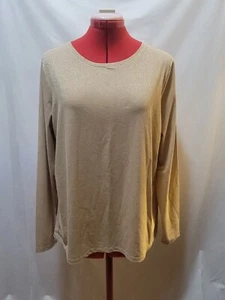 Talbots Metallic Gold Casual Long Sleeve Shirt. Plus Size X - Picture 1 of 8