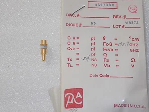 1x MA4798C Medido HF Gold-Pl Microondas Asociados M/A Com Diodo NUEVO - Imagen 1 de 5