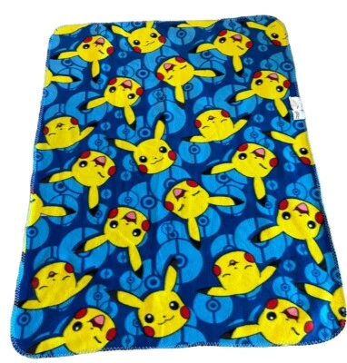Pokemon Blanket Throw Soft 50X40"  Pokemon Pikachu Pokeballs   EC! - Image 1 of 4