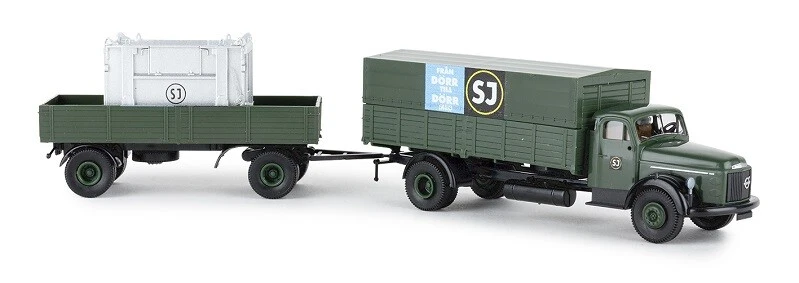 Brekina 85623 - 1/87 Volvo N 88 Autotreno Sj Fran Dörr Till Dörr (S) - Immagine 1 di 1