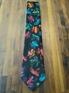 Sucht Giftpfeil bunte Frösche Krawatte Polyester Wissenschaft Lehrer Biologie - Bild 1 von 8