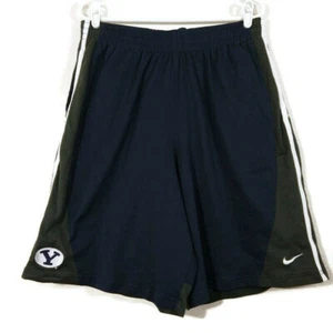 Nike Team Fit Dry Youth BYU Basketball Mesh Shorts Blue Green Tag XXL Fit 33" - Picture 1 of 9