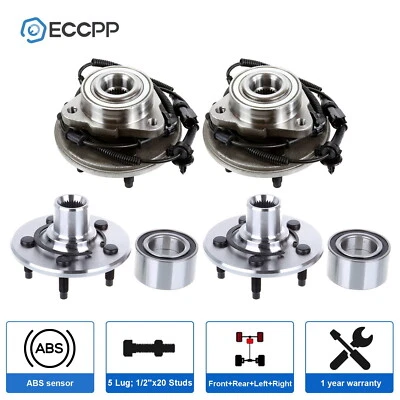 4Pcs Front & Rear Wheel Hub Bearings For Ford Explorer 2002-2005 Lincoln Aviator Foto 1 de 4