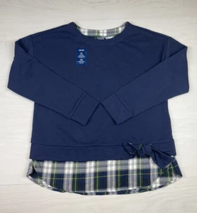 Izod Tie-Front 2-Fer Sweatshirt Womens Large NWT - Picture 1 of 8