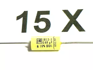 0,68uF, 680 nF, 100V-, 63~, 10%, MKT1813-1, ROE/VISHAY, MKT18134680151, 15 Stück - Bild 1 von 3