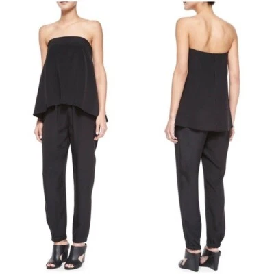 Mono Tibi Negro 100% Seda Sin Tirantes Talla 2 Foto 1 de 4