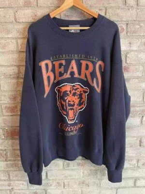 NFL × Vintage 1995 Chicago Bears Navy Color Sweatshirt Men Women S-5XL - Image 1 of 2