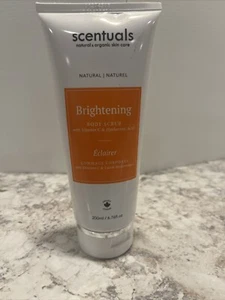 SCENTUALS Brightening Body Scrub Vitamin C Hyaluronic Acid 6.7oz Full Size - NEW - Picture 1 of 5