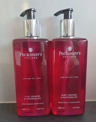 PECKSNIFF'S 2 x Pecksniffs Ltd Edition Hand Wash 500ml Ruby Orange & Watermelon