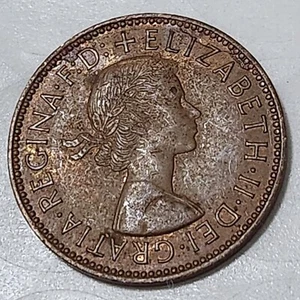 UNITED KINGDOM 🇬🇧 HALF (½) PENNY COIN 1966 (QUEEN ELIZABETH II) - Picture 1 of 2