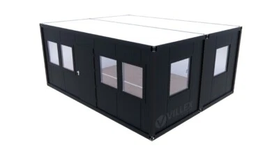 Bürocontainer - 6,0 m x 4,8 m Doppelanlage Villex - mit Elektrik – NEU! - Bild 1 von 4