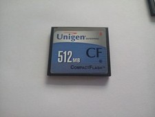 UNIGEN 512MB  Compact Flash CF  Memory Card