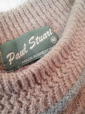 Vintage 80s 90s Paul Stuart  Crew Neck Sweater Jumper Pullover Size Med - Image 1 of 4