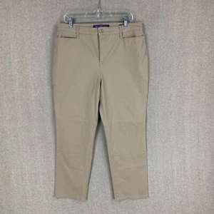 Gloria Vanderbilt Amanda Damenhose 14 (34,5x28) hellbraun braune Hose gerade - Bild 1 von 15